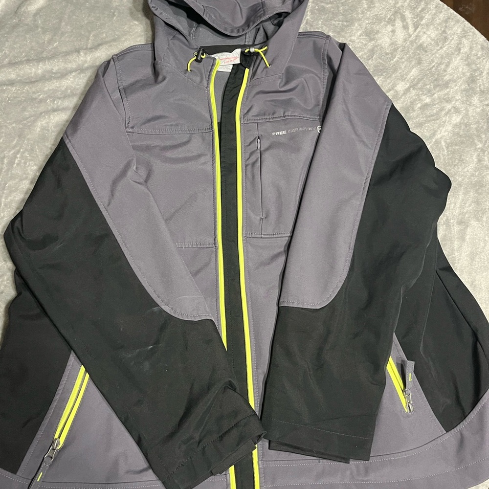 Free Country Charcoal and Black Jacket with Neon Highlights